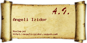 Angeli Izidor névjegykártya